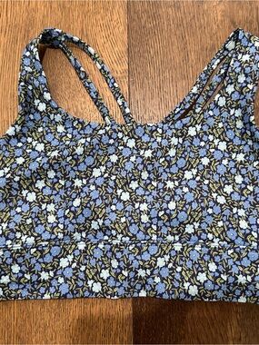 SSYS Cornflower Blue Floral Sports Bra